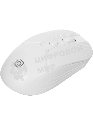Мышь беспроводная Oklick 509MW белый, 1600 dpi, радиоканал, USB, кнопки - 4