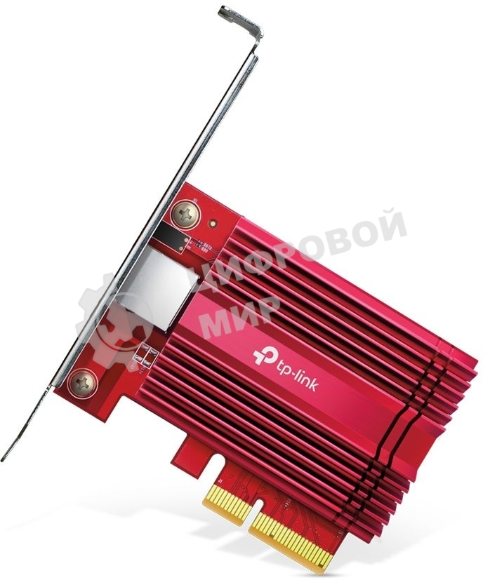 Сетевой адаптер 10 Gigabit PCI-E network adapter, 1 PCI Express 3.0 X4 interface, 1 100/1000/10000Mbps Ethernet port, come with Low-Profile and Full-Height Brackets
