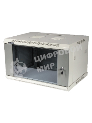 Шкаф настенный серии Pro, 9U 600x450, стеклянная дверь