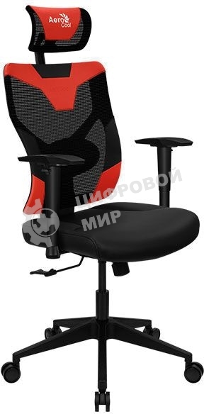 Кресло Aerocool GUARDIAN Champion Red (<150кг, эргономичное, сетчатый материал, 2D подлокотник)