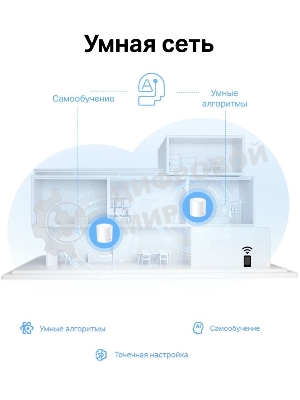 Бесшовный Mesh роутер TP-Link Deco X10 (DECO X10(3-PACK)) AX1500 10/100/1000BASE-TX белый (упак.:3шт)