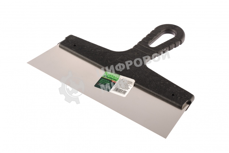 Шпатель фасадный Сибртех из нержавеющей стали, 250 мм, пластмассовая рукоятка