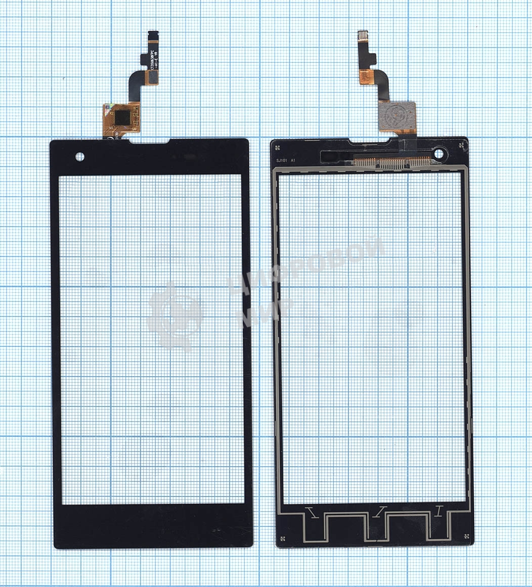 Сенсорное стекло (тачскрин) для Fly IQ4511 Tornado One Octa, черное