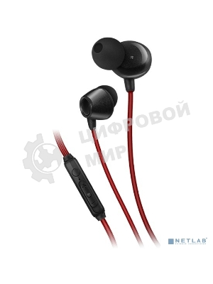 Проводные наушники Sven E-292M черный/красный, внутриканальные, Jack 3.5 мм