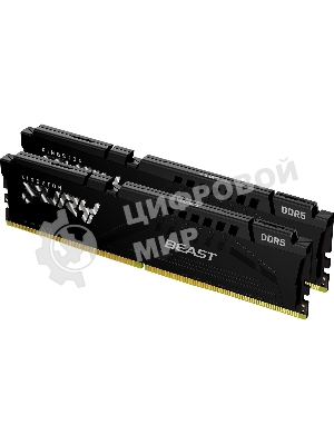 Оперативная память Kingston Fury Beast, DDR5, 16GB (2x8GB), 5600MHz, CL40, DIMM, с радиаторами, черный