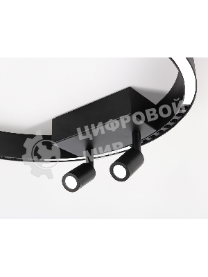 Потолочный светодиодный светильник Ambrella light FL5806/1+2 BK черный 25W 3000K/4200K/6400K D400*95 (без ПДУ)