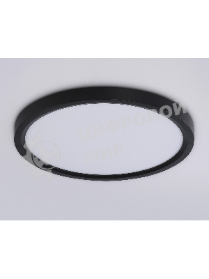 Светильник светодиодный ультратонкий Ambrella light FZ1904 BK черный IP54 20W 3000K-6500K CCT-переключатель D300*25 (Без ПДУ)