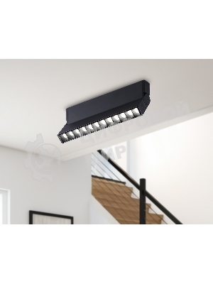 Светильник Ambrella light TA1829  BK черный LED 12W 4200K 230*22*87