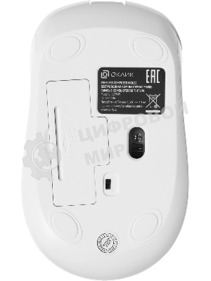 Мышь беспроводная Oklick 509MW белый, 1600 dpi, радиоканал, USB, кнопки - 4
