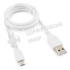 Кабель USB2.0 Pro Cablexpert CCP-mUSB2-AMBM-W-1M, AM/microBM 5P, 1м, экран, белый, пакет