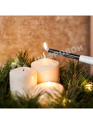 Бытовая газовая пьезозажигалка с классическим пламенем многоразовая (1 шт.) белая СК-306 Сокол