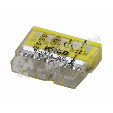 Клемма 5х(0.5-2.5мм) 5-х проводн. для распред. короб. (без п) WAGO 2273-205