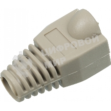 Защитные колпачки для кабеля 6,0мм cat.5, на соединение коннектора с кабелем, серый, 100 шт. в пчк