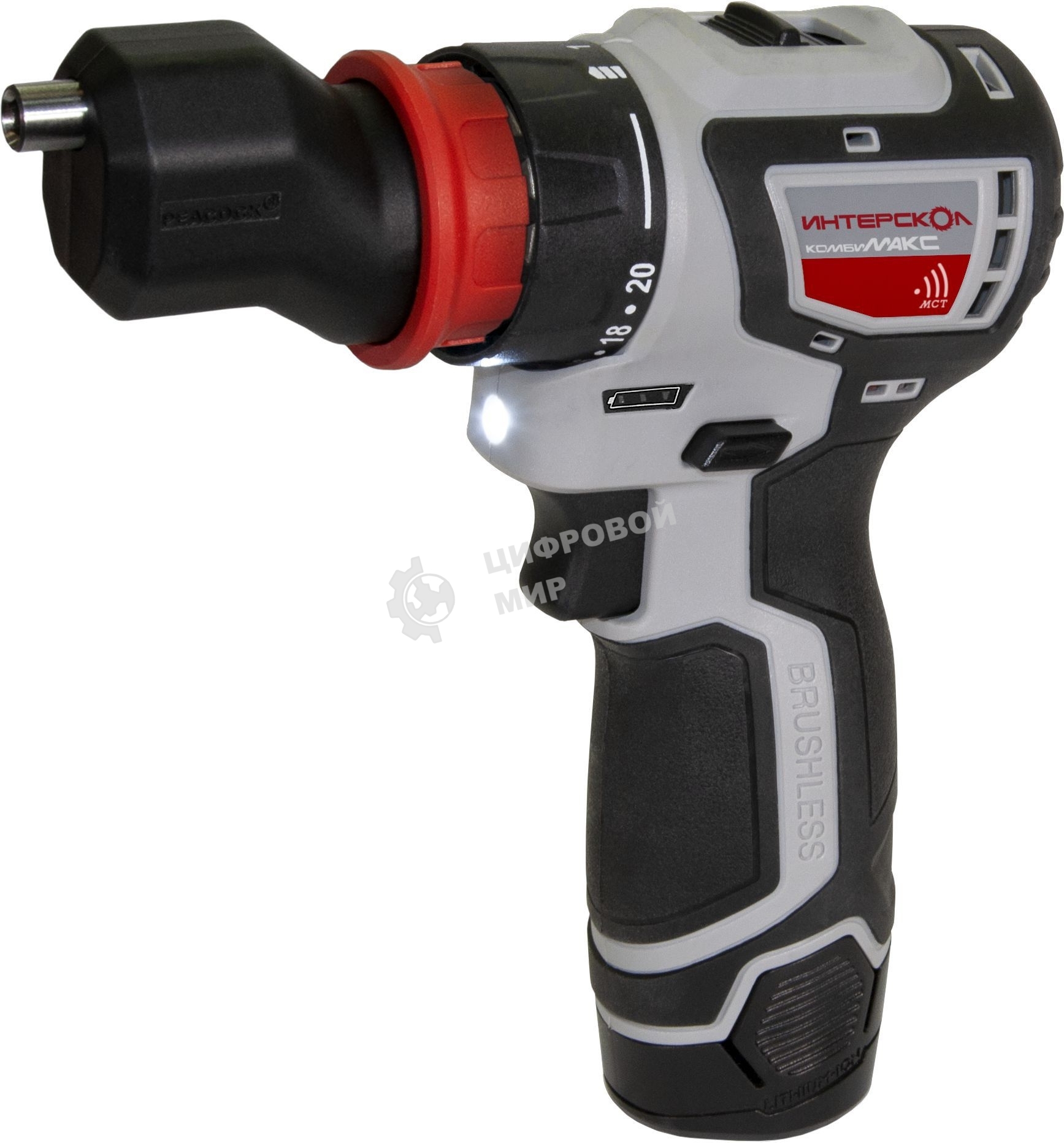 Дрель-шуруповерт аккумуляторная ИНТЕРСКОЛ ДА-10/12В 36, Аккумуляторная, 12В, 2 АКБ