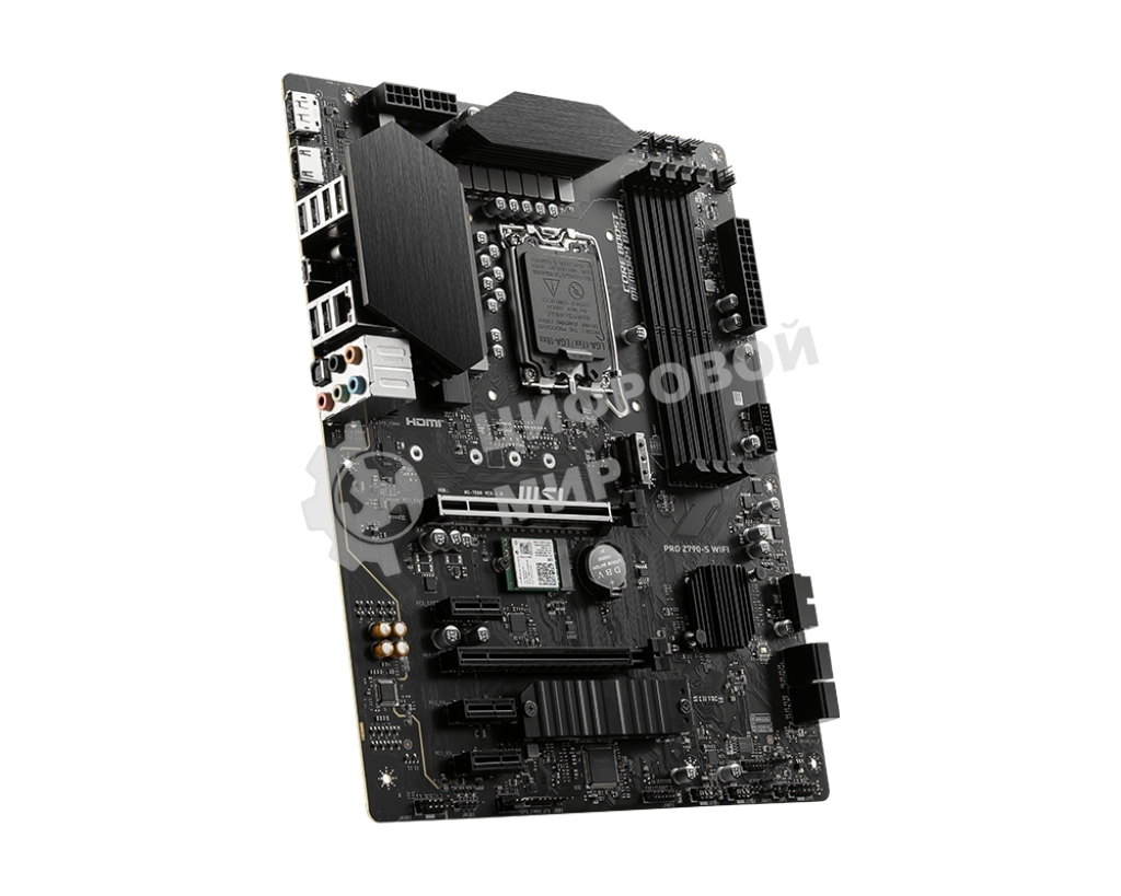 Материнская плата MSI PRO Z790-S WIFI, LGA 1700, ATX, 4xDDR5, 1xPCIe 5.0 x16, 4xM.2, 4xSATA, 1xHDMI, 1xDP, 2.5 Gigabit Ethernet, 7.1 аудио