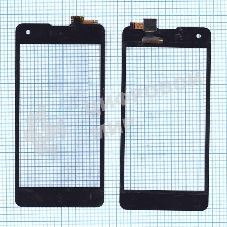 Сенсорное стекло (тачскрин) для Highscreen Omega Prime S, черное