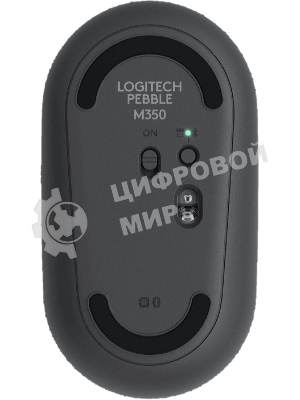 Мышь беспроводная Logitech Pebble M350 графитовый, 1000 dpi, радиоканал, Bluetooth, USB, кнопки - 3