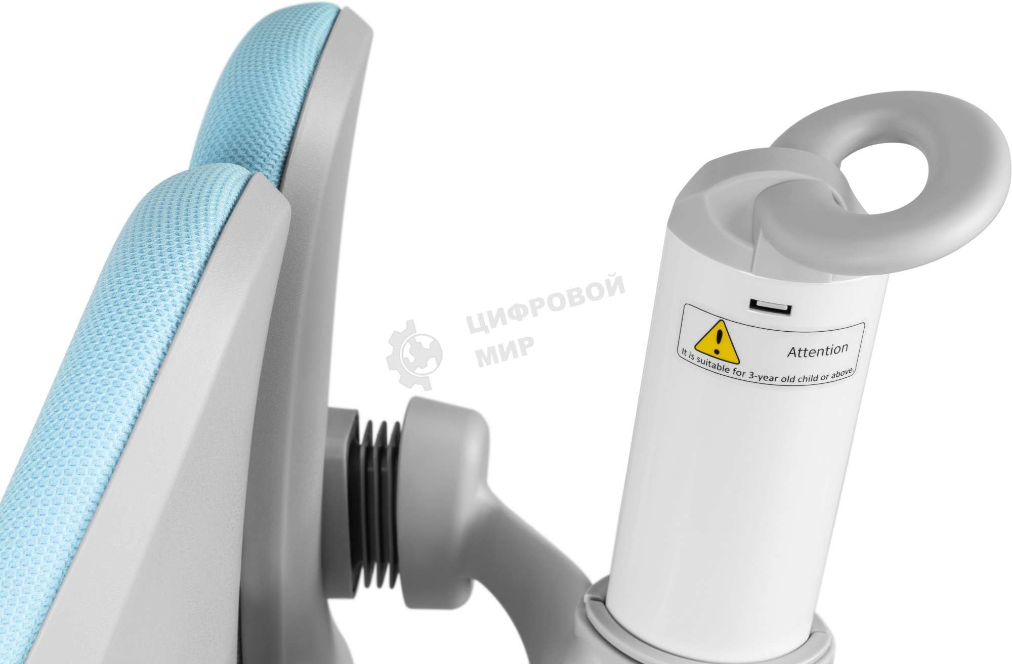 Кресло детское Cactus CS-CHR-3604BL голубой крестов. пластик серый