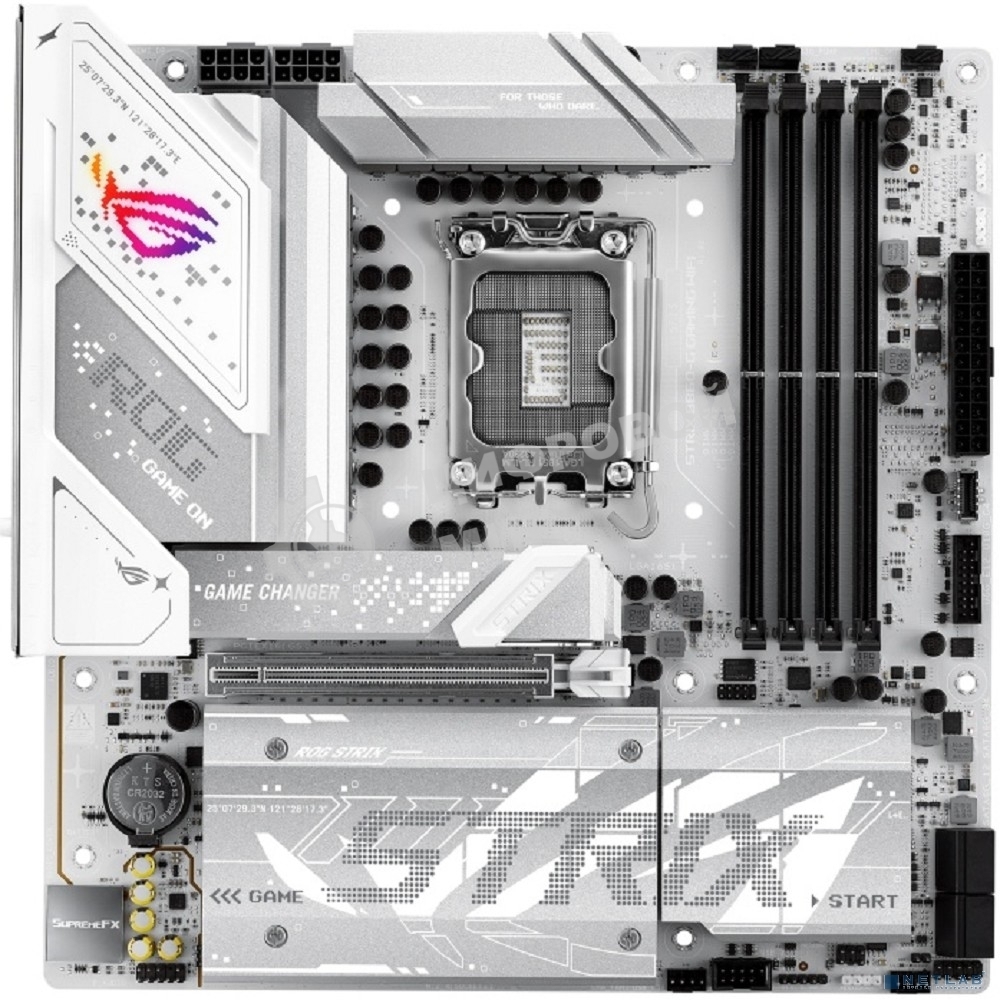 Материнская плата ASUS ROG STRIX B860-G GAMING WIFI, LGA 1851, Intel B860, 4xDDR5, 4xSATA, 4xM.2, 1xPCIe 5.0 x16, 1xDP, 1xHDMI, 1xThunderbolt 4, 1x 2.5Gb LAN, 1xUSB-C 20Gbps, 1xUSB-A 10Gbps, 3xUSB-A 5Gbps, 4xUSB-A 2.0, 2x3.5 мм, 7.1, mATX