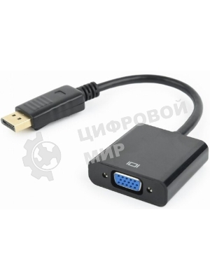 Переходник DisplayPort - VGA Cablexpert A-DPM-VGAF-02, 20M/15F, кабель 15 см, пакет