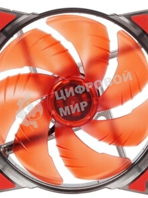 Вентилятор для корпуса Crown CMCF-12025S-1220 черный/красный, 120 мм, 1650 об/мин, 28 дБ, 3 pin