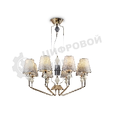 Люстра Ambrella light LH75403/8 GD/GR золото/серый E14*8 max 40W D815*1260