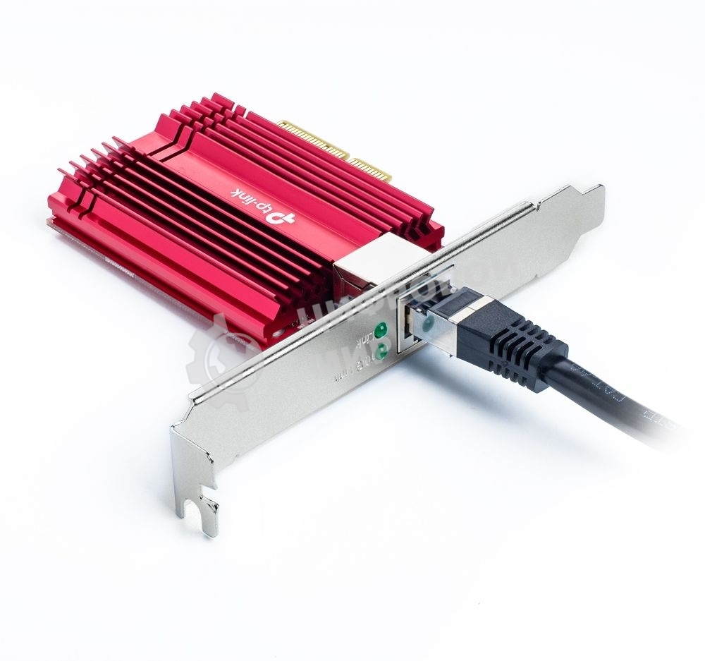 Сетевой адаптер 10 Gigabit PCI-E network adapter, 1 PCI Express 3.0 X4 interface, 1 100/1000/10000Mbps Ethernet port, come with Low-Profile and Full-Height Brackets
