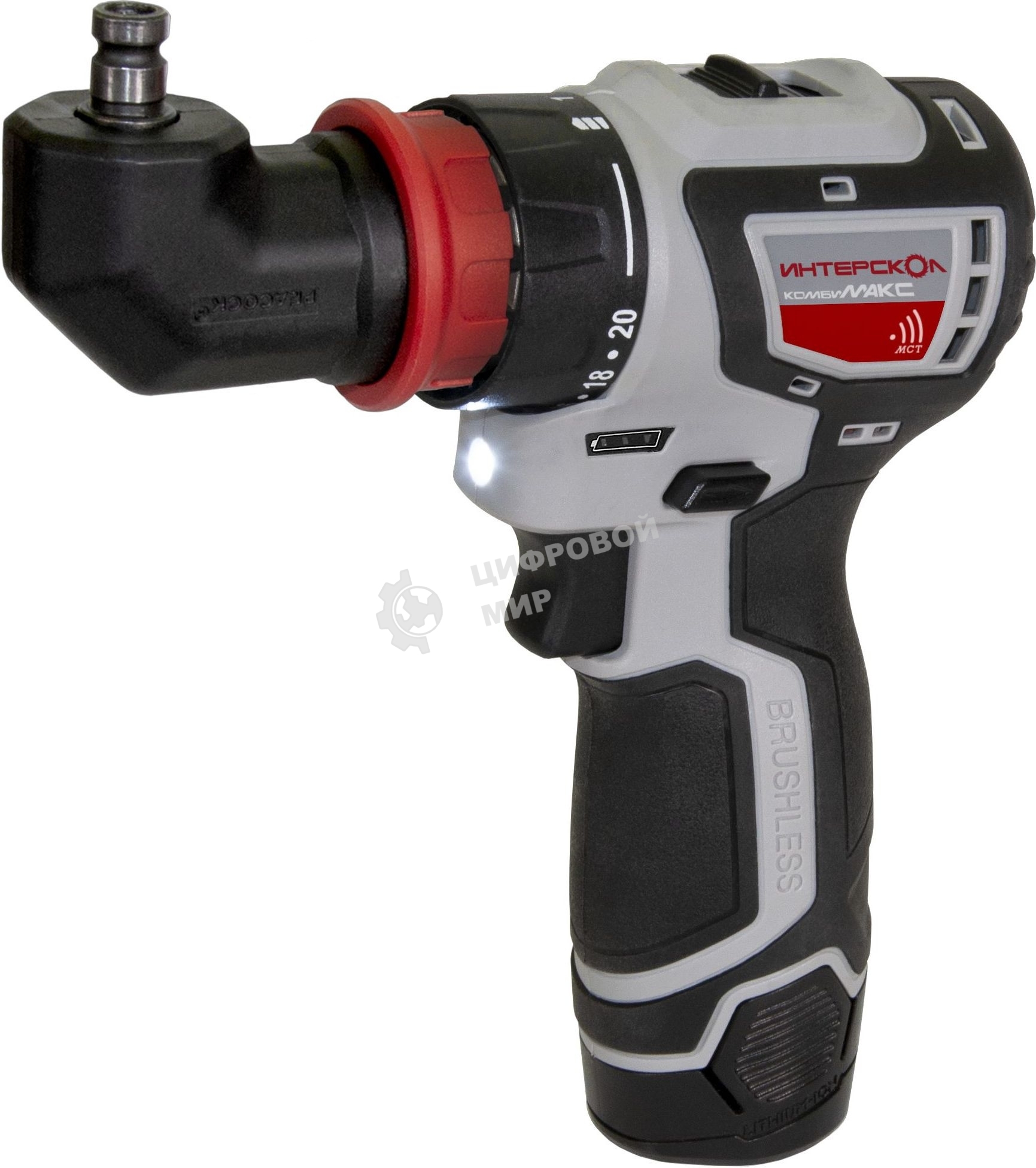 Дрель-шуруповерт аккумуляторная ИНТЕРСКОЛ ДА-10/12В 36, Аккумуляторная, 12В, 2 АКБ