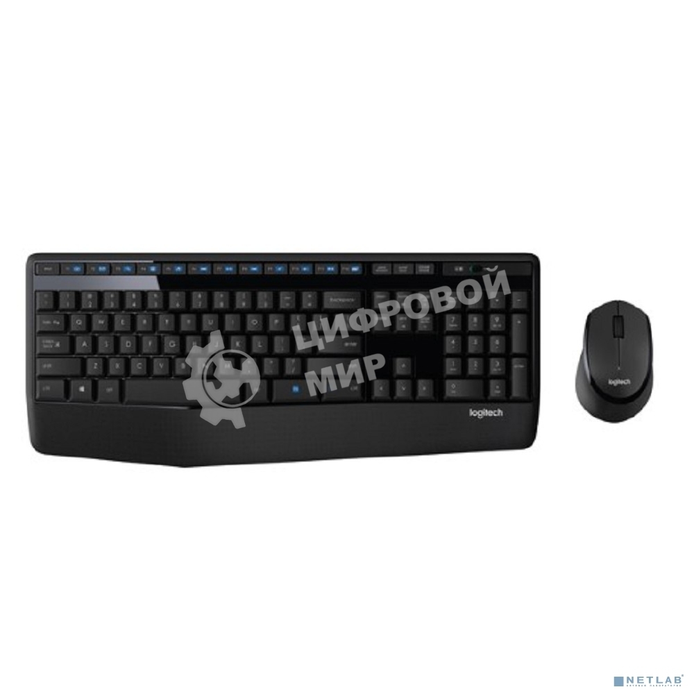 Комплект клавиатура + мышь Logitech MK345 клав:черный мышь:черный USB 2.0 беспроводная Multimedia