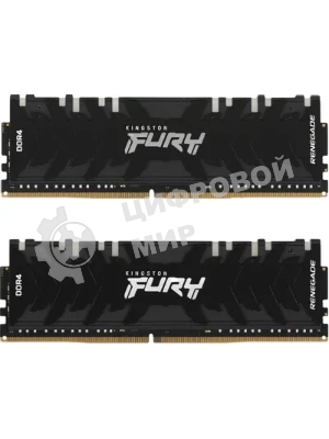 Оперативная память Kingston Fury Renegade, DDR4, 16GB (2x8GB), 3600MHz, CL16, DIMM, с радиаторами, серый/черный