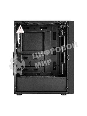 Компьютерный корпус Miditower ExeGate EVO-9211-700NPX (ATX, БП 700NPX с вент. 12см, с окном, 2хUSB+1хUSB3.0, HD аудио, черный, 1 вент. с RGb подсветкой)