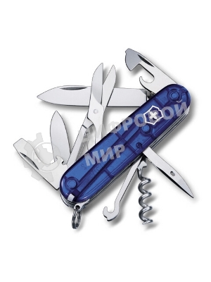 Нож перочинный Victorinox Climber (1.3703.T2) 91мм 14функций синий полупрозрачный карт.коробка