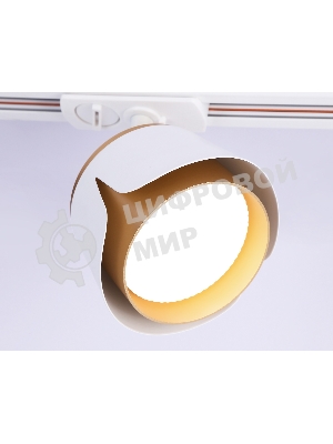 Трековый однофазный светильник Ambrella light GL5343 WH/GD белый/золото GX53 D100*66