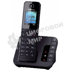 Телефон беспроводной (DECT) Panasonic KX-TGH220RUB черный АОН, Caller ID, 