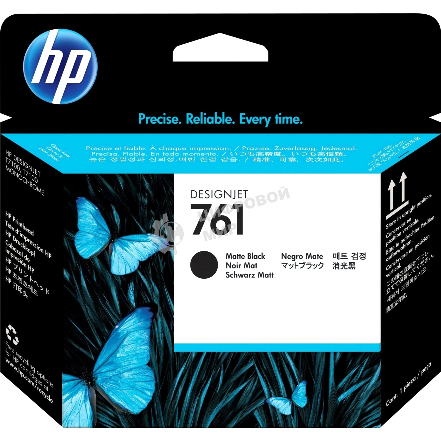 Картридж струйный HP 761 CH648A черный матовый печатающая головка для HP DJ T7100