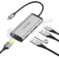 Мультифункциональный хаб Vention USB Type-C 5 в 1