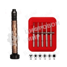 Отвертка с набором бит Kaisi 8926 3D 6 в 1 Golden