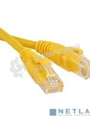 Патч-корд Hyperline U/UTP, Cat.6, LSZH, 1 м, желтый PC-LPM-UTP-RJ45-RJ45-C6-1M-LSZH-YL
