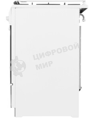 Плита газовая De Luxe 506040.03Г (КР) ЧР белый, конфорок 4 газовых, духовка 54 л, 50 см x 85 см x 60 см