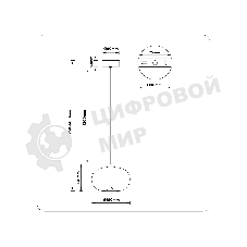 Подвесной светодиодный светильник Ambrella light LH11082 BK/SM черный/дымчатый 4W 3000K D180*130