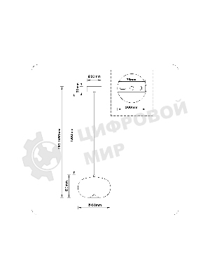 Подвесной светодиодный светильник Ambrella light LH11082 BK/SM черный/дымчатый 4W 3000K D180*130