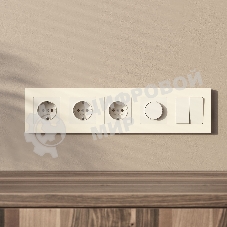 Рамка на 5 постов Slab (айвори софт) W0052962