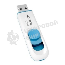 Флешка USB ADATA C008 (AC008-16G-RWE), 16Gb, USB 2.0, R/W 15/5, белый/синий