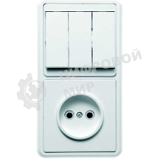 Блок Кунцево-Электро БКВР-039 Бэлла (3-кл. выкл. + розетка)