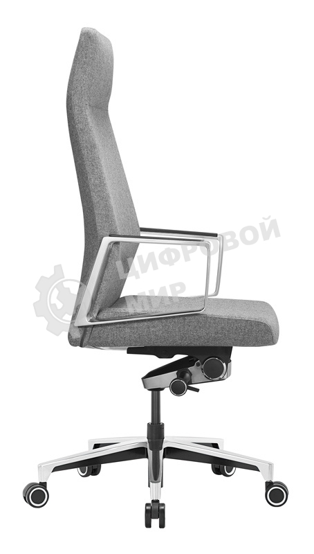 Кресло руководителя Бюрократ JONS/CASHGREY серый, крестовина алюминий