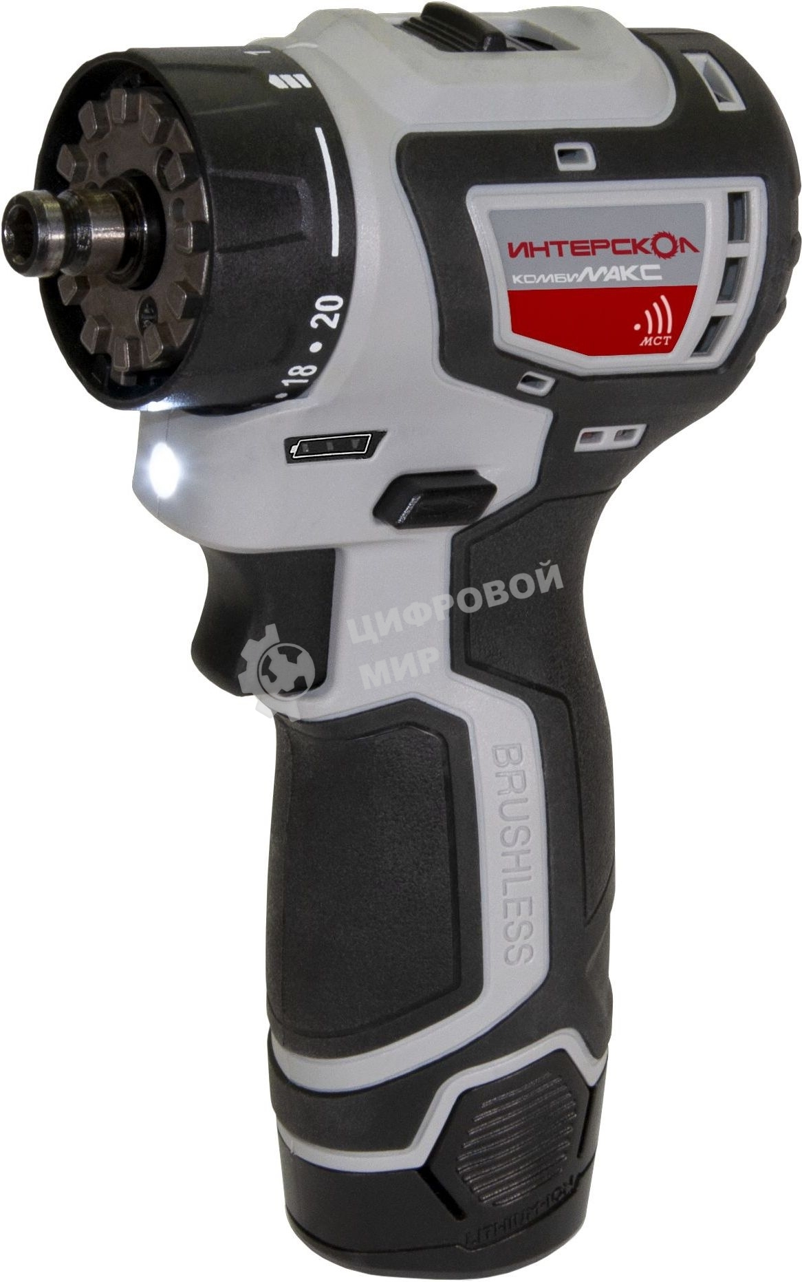 Дрель-шуруповерт аккумуляторная ИНТЕРСКОЛ ДА-10/12В 36, Аккумуляторная, 12В, 2 АКБ