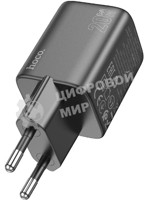 Сетевое зарядное устройство Hoco N41 Almighty Black 20W 3A+2.22A+2A+1.67A+1.5A (PD+QC+AFC) USB/USB Type-C универсальное черный