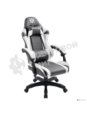 Кресло Defender Fortune серый, экокожа, 120 кг