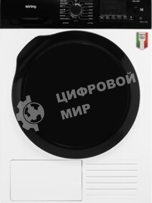 Сушильная машина Korting KD 69 IHP белый, 9 кг, сушка - тепловой насос, программ - 15, 59.6 x 85 x 64 см