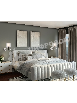 Настенный светильник Ambrella light LH57004 SN/FR никель/белый матовый E14 max 40W 280*150*220